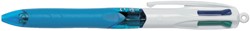 4-Kleuren balpen Bic grip M lichtblauw 1 Stuk
