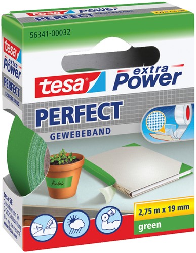 Textieltape tesa Perfect 2.75mx19mm groen 1 Stuk