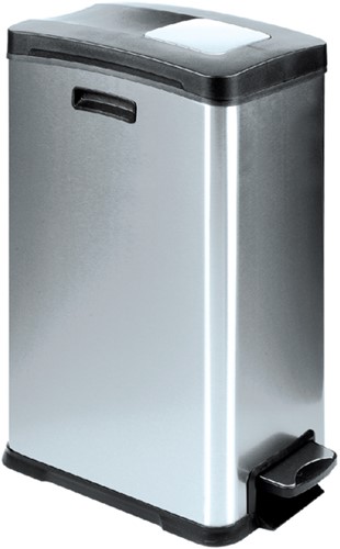 Afvalbak EKO Rejoice pedaalemmer 30 liter mat RVS 1 Stuk