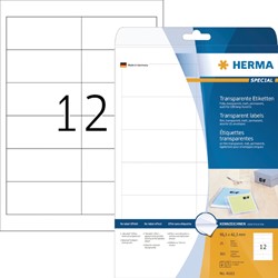 Etiket HERMA 4682 96.5x42.3mm 300st folie transp 25 Vel
