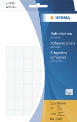 Etiket HERMA 2340 12x18mm wit 1792st 32 Vel