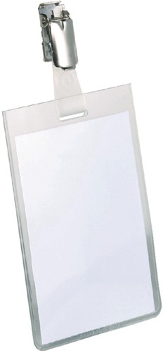 Badge Durable 8002 clip staand gesloten 90x60mm 1 Stuk