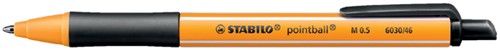 Balpen STABILO pointball 6030/46 M zwart 1 Stuk