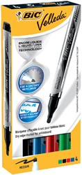 Whiteboardmarker Bic liquid rond M assorti 4 Stuk