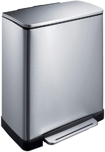 Afvalbak EKO E-Cube pedaalemmer 18+28liter RVS 1 Stuk