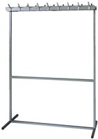 GARDEROBEREK VRIJSTAAND 18 HAKEN 135X61X183CM GRIJS 1 STUK