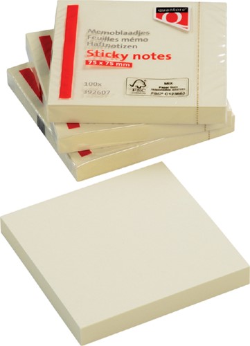 Memoblok Quantore 76x76mm geel 100 Vel-3