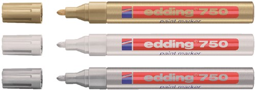 Paintmarker edding 750 oliebasis 2-4mm zilver 1 Stuk-2