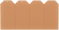 Label karton nr 6 200gr 60x120mm chamois 1000st 1000 Stuk-2