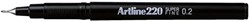 Fineliner Artline 220 rond SF zwart 1 Stuk