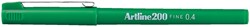 Fineliner Artline 200 rond F groen 1 Stuk