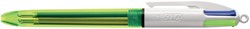 Balpen Bic 4kleuren M fluor geel 1 Stuk