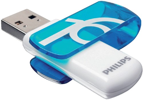 USB-STICK PHILIPS VIVID KEY TYPE 16GB 2.0 BLAUW 1 Stuk