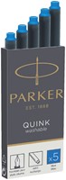 Inktpatroon Parker Quink uitwasbaar koningsblauw 5 Stuk-2
