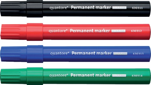 Viltstift Quantore perm rond 1-1.5mm ass 4 Stuk-2