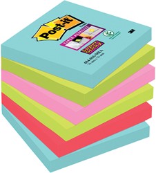 Memoblok Post-it 654 Super Sticky 76x76mm Cosmic 6 Stuk