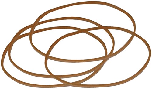 Elastiek Standard 22 100x1.5mm 100gr 260st bruin 100 Gram