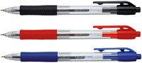 Balpen Quantore rubberen grip drukknop rood 1 Stuk-2