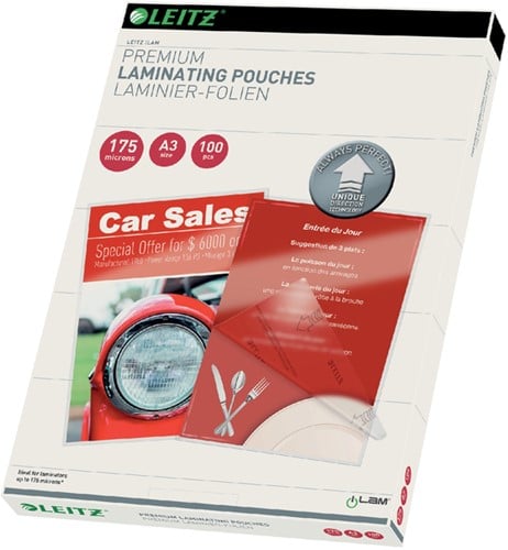 Lamineerhoes Leitz iLAM A3 2x175micron 100 Stuk