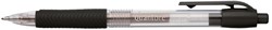 Gelschrijver Quantore grip drukknop 0.7mm zwart 1 Stuk