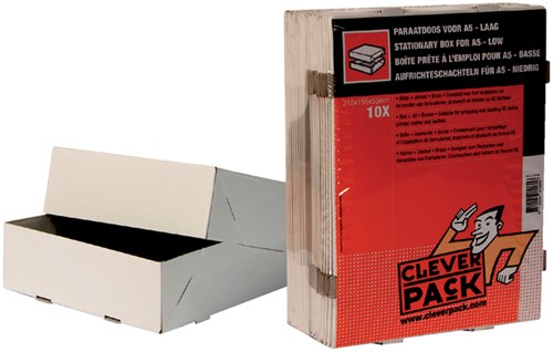 Paraatdoos CleverPack A5 tbv 500 vel wit 10 Stuk