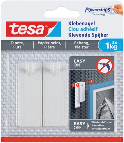 Klevende spijker tesa behang pleister 1kg 2 Stuk