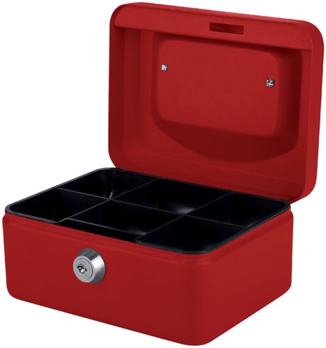 Geldkist Quantore 150x115x80mm rood 1 Stuk