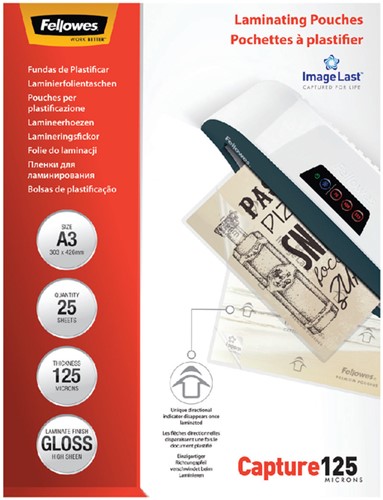 Lamineerhoes Fellowes A3 2x125micron 25 Stuk