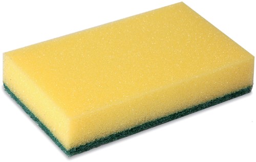 Schuurspons Cleaninq 140x90x28mm geel/groen 10 Stuk-2