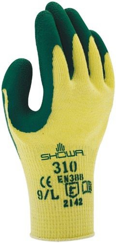 Griphandschoen Showa 310 latex M groen 1 Paar