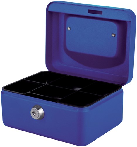 Geldkist Quantore 150x115x80mm blauw 1 Stuk