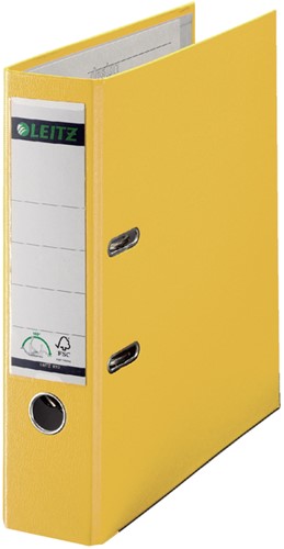 Ordner Leitz 1010 180° 80mm PP A4 geel 1 Stuk
