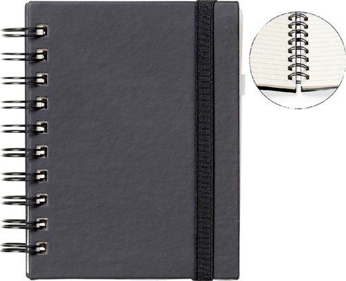 Notitieboek Quantore A6 sp lijn 192pg 80gr zwart 1 Stuk