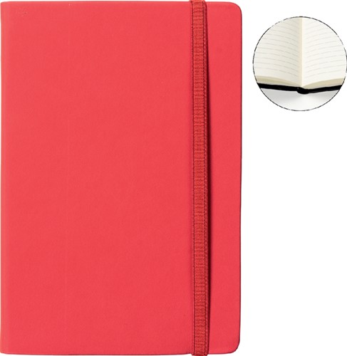 Notitieboek Quantore A5 lijn 192blz 80gr rood 1 Stuk