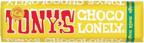 Chocolade Tony Chocolonely melk noga reep 47gr 47 Gram