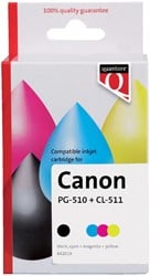 Inktcartridge Quantore Canon Pg-510 Cl-511  zw+kl 2 Stuk