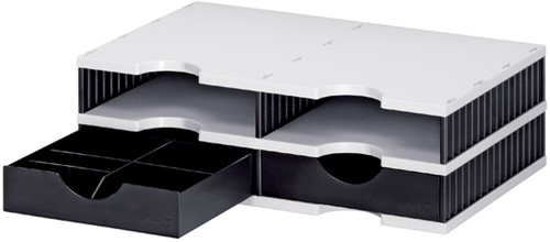 VAKKENSET STYRODOC DUO 4VAKS DEELBAAR ZWART/GRIJS 1 Stuk