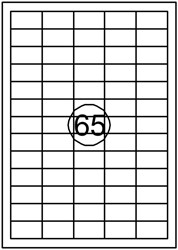 Etiket Quantore 38x21.2mm 975st 15 Vel