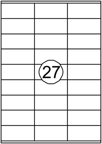 Etiket Quantore 70x32mm 2700st 100 Vel