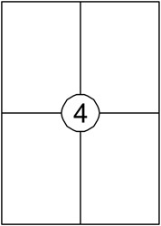Etiket Quantore 105x148mm 400st 100 Vel
