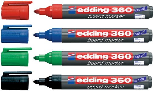Whiteboardmarker edding 360 rond 1.5-3mm rood 1 Stuk-2