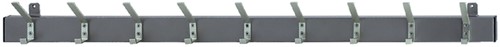Wandprofiel 9 dubbele haken 138cm zwart 1 Stuk