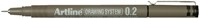 Fineliner Artline technisch 0.2mm zwart 1 Stuk