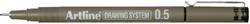 Fineliner Artline technisch 0.5mm zwart 1 Stuk