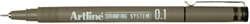 Fineliner Artline technisch 0.1mm zwart 1 Stuk