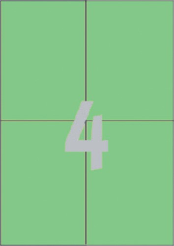 Etiket Avery 3458 105x148mm A6 groen 400st 100 Vel-2