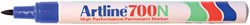 Viltstift Artline 700 rond 1mm blauw 1 Stuk