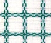Beiersbont 5400.13 wit-groen 160 cm x 1 meter