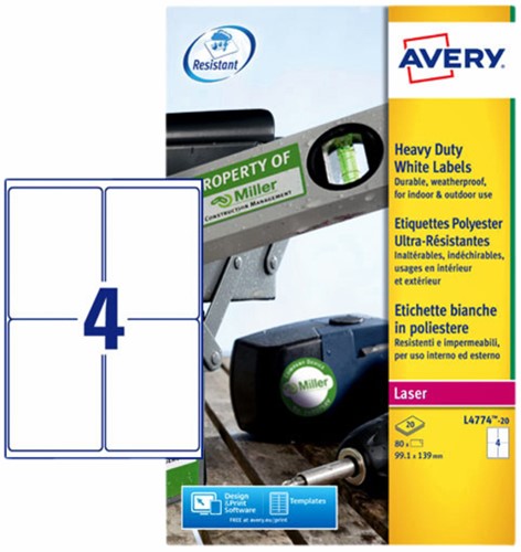 ETIKET CIVO POLYESTER 99.1X139MM L4774-200 DS 800ST