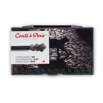 CONTE CARRE DOOSJE 2B ZWART 12 STUKS
